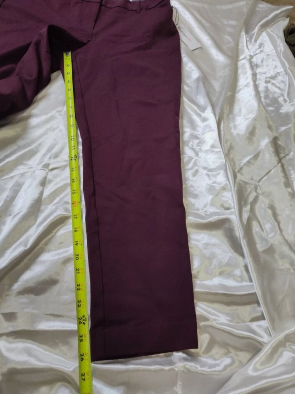 NWT Liz Claiborne Emma Purple Ankle Pants Size 12 Slim Tapered Stretch Zip - Picture 11 of 14